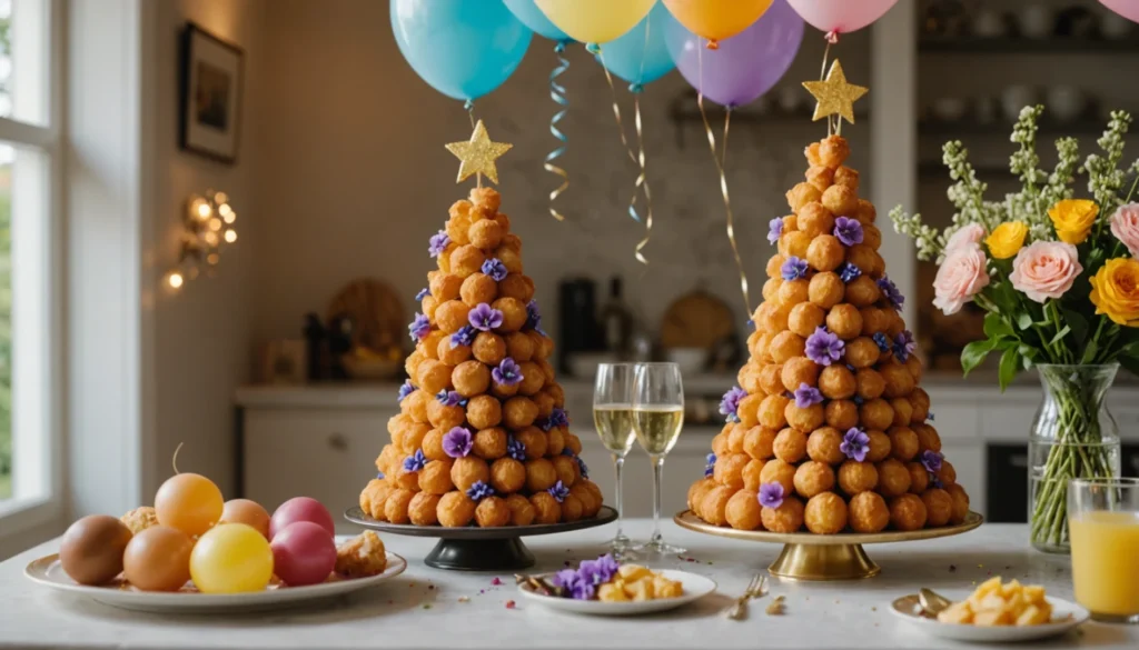pièce montée en choux pour anniversaire