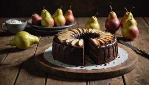 gateau chocolat poire sans beurre